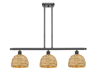 Downtown Urban Three Light Pendant in Oil Rubbed Bronze (405|516-3I-OB-RBD-8-NAT)