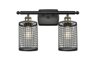 Downtown Urban LED Bath Vanity in Black Antique Brass (405|516-2W-BAB-M18-BK)