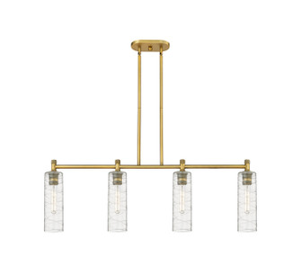 Downtown Urban LED Island Pendant in Brushed Brass (405|434-4I-BB-G434-12DE)