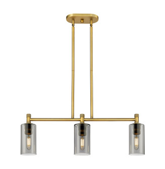 Downtown Urban LED Island Pendant in Brushed Brass (405|434-3I-BB-G434-7SM)