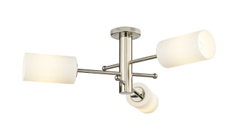 Downtown Urban LED Flush Mount in Polished Nickel (405|434-3F-PN-G434-7WH)