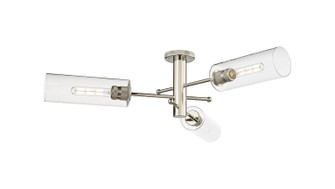 Downtown Urban LED Flush Mount in Polished Nickel (405|434-3F-PN-G434-12CL)