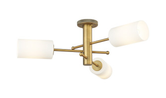Downtown Urban LED Flush Mount in Brushed Brass (405|434-3F-BB-G434-7WH)