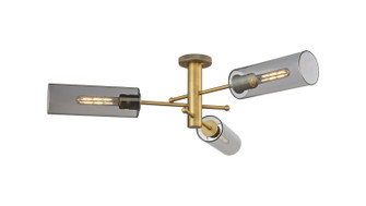 Downtown Urban LED Flush Mount in Brushed Brass (405|434-3F-BB-G434-12SM)