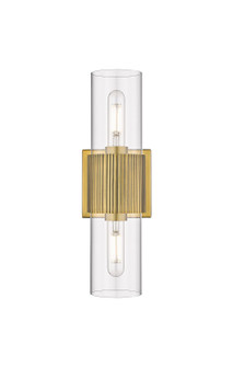 Downtown Urban LED Bath Vanity in Brushed Brass (405|428-2WL-BB-G428-7CL)