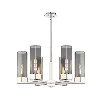 Downtown Urban LED Chandelier in Polished Nickel (405|427-6CR-PN-G427-14SM)