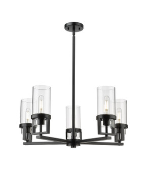 Downtown Urban LED Chandelier in Matte Black (405|426-5CR-BK-G426-8CL)