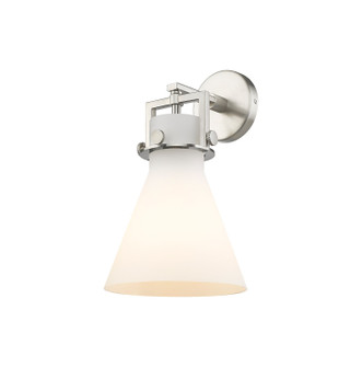 Downtown Urban One Light Wall Sconce in Satin Nickel (405|411-1W-SN-G411-8WH)