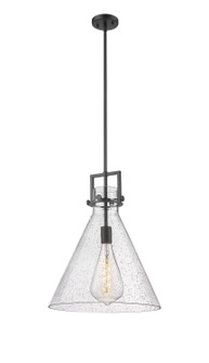 Newton One Light Pendant in Matte Black (405|411-1SL-BK-G411-16SDY)