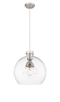 Downtown Urban Three Light Pendant in Satin Nickel (405|410-3PL-SN-G410-18CL)