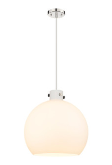 Downtown Urban Three Light Pendant in Polished Nickel (405|410-3PL-PN-G410-18WH)