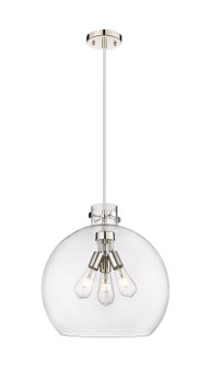 Downtown Urban Three Light Pendant in Polished Nickel (405|410-3PL-PN-G410-18CL)
