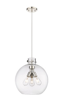 Downtown Urban Three Light Pendant in Polished Nickel (405|410-3PL-PN-G410-16CL)