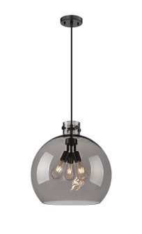 Downtown Urban Three Light Pendant in Matte Black (405|410-3PL-BK-G410-18SM)