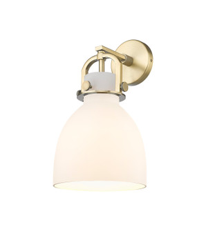 Downtown Urban One Light Wall Sconce in Brushed Brass (405|410-1W-BB-G412-8WH)