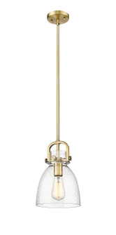 Downtown Urban One Light Pendant in Brushed Brass (405|410-1SS-BB-G412-8SDY)
