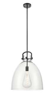 Downtown Urban One Light Pendant in Matte Black (405|410-1SL-BK-G412-16CL)