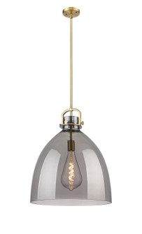 Downtown Urban One Light Pendant in Brushed Brass (405|410-1SL-BB-G412-18SM)