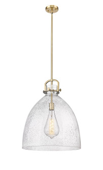 Downtown Urban One Light Pendant in Brushed Brass (405|410-1SL-BB-G412-18SDY)