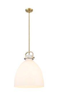 Downtown Urban One Light Pendant in Brushed Brass (405|410-1SL-BB-G412-16WH)