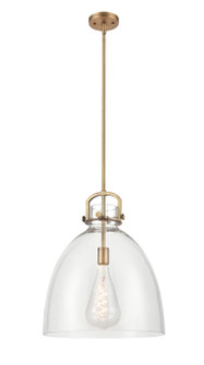 Downtown Urban One Light Pendant in Brushed Brass (405|410-1SL-BB-G412-16CL)
