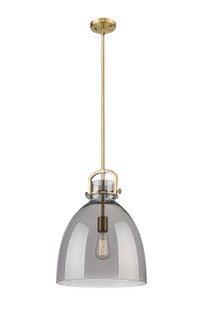 Downtown Urban One Light Pendant in Brushed Brass (405|410-1SL-BB-G412-14SM)