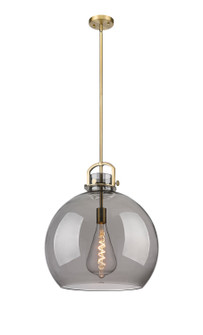 Downtown Urban One Light Pendant in Brushed Brass (405|410-1SL-BB-G410-18SM)