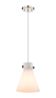 Downtown Urban One Light Pendant in Polished Nickel (405|410-1PS-PN-G411-8WH)