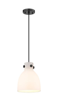 Downtown Urban One Light Pendant in Matte Black (405|410-1PS-BK-G412-8WH)