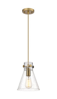 Downtown Urban One Light Pendant in Brushed Brass (405|410-1PS-BB-G411-8SDY)