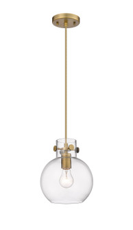 Downtown Urban One Light Pendant in Brushed Brass (405|410-1PS-BB-G410-8CL)