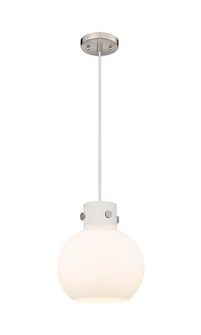 Newton One Light Mini Pendant in Brushed Satin Nickel (405|410-1PM-SN-G410-10WH)