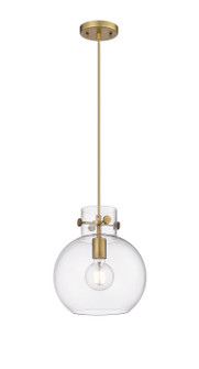 Downtown Urban One Light Pendant in Brushed Brass (405|410-1PM-BB-G410-10CL)