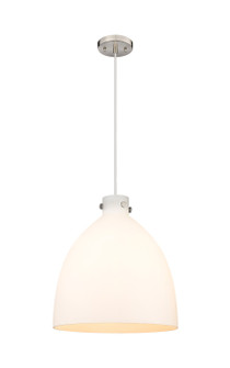 Downtown Urban One Light Pendant in Satin Nickel (405|410-1PL-SN-G412-18WH)