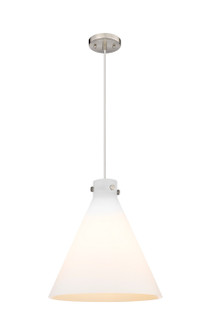 Downtown Urban One Light Pendant in Satin Nickel (405|410-1PL-SN-G411-18WH)