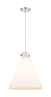 Downtown Urban One Light Pendant in Polished Nickel (405|410-1PL-PN-G411-18WH)