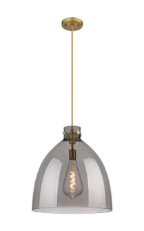 Downtown Urban One Light Pendant in Brushed Brass (405|410-1PL-BB-G412-18SM)