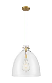 Downtown Urban One Light Pendant in Brushed Brass (405|410-1PL-BB-G412-18CL)