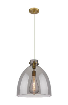 Downtown Urban One Light Pendant in Brushed Brass (405|410-1PL-BB-G412-16SM)