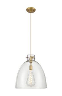Downtown Urban One Light Pendant in Brushed Brass (405|410-1PL-BB-G412-16CL)