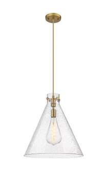 Downtown Urban One Light Pendant in Brushed Brass (405|410-1PL-BB-G411-18SDY)