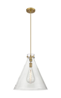 Downtown Urban One Light Pendant in Brushed Brass (405|410-1PL-BB-G411-18CL)