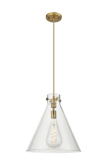 Downtown Urban One Light Pendant in Brushed Brass (405|410-1PL-BB-G411-16CL)