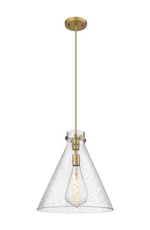 Downtown Urban One Light Pendant in Brushed Brass (405|410-1PL-BB-G411-16SDY)