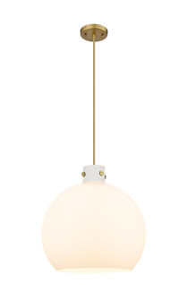 Newton One Light Pendant in Brushed Brass (405|410-1PL-BB-G410-18WH)