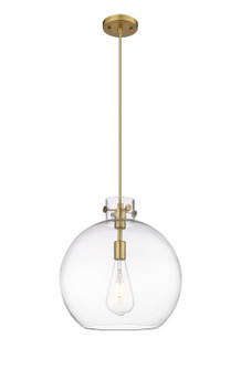 Downtown Urban One Light Pendant in Brushed Brass (405|410-1PL-BB-G410-16CL)