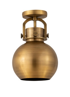Downtown Urban One Light Flush Mount in Brushed Brass (405|410-1F-BB-M410-8BB)