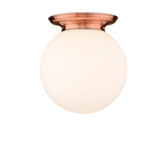 Essex One Light Flush Mount in Antique Copper (405|221-1F-AC-G201-14)