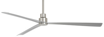 Simple 65'' 65'' Ceiling Fan in Brushed Nickel Wet (15|F789-BNW)