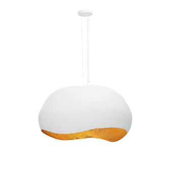 Baleia Four Light Pendant in White and Gold Foil (40|46438-027)